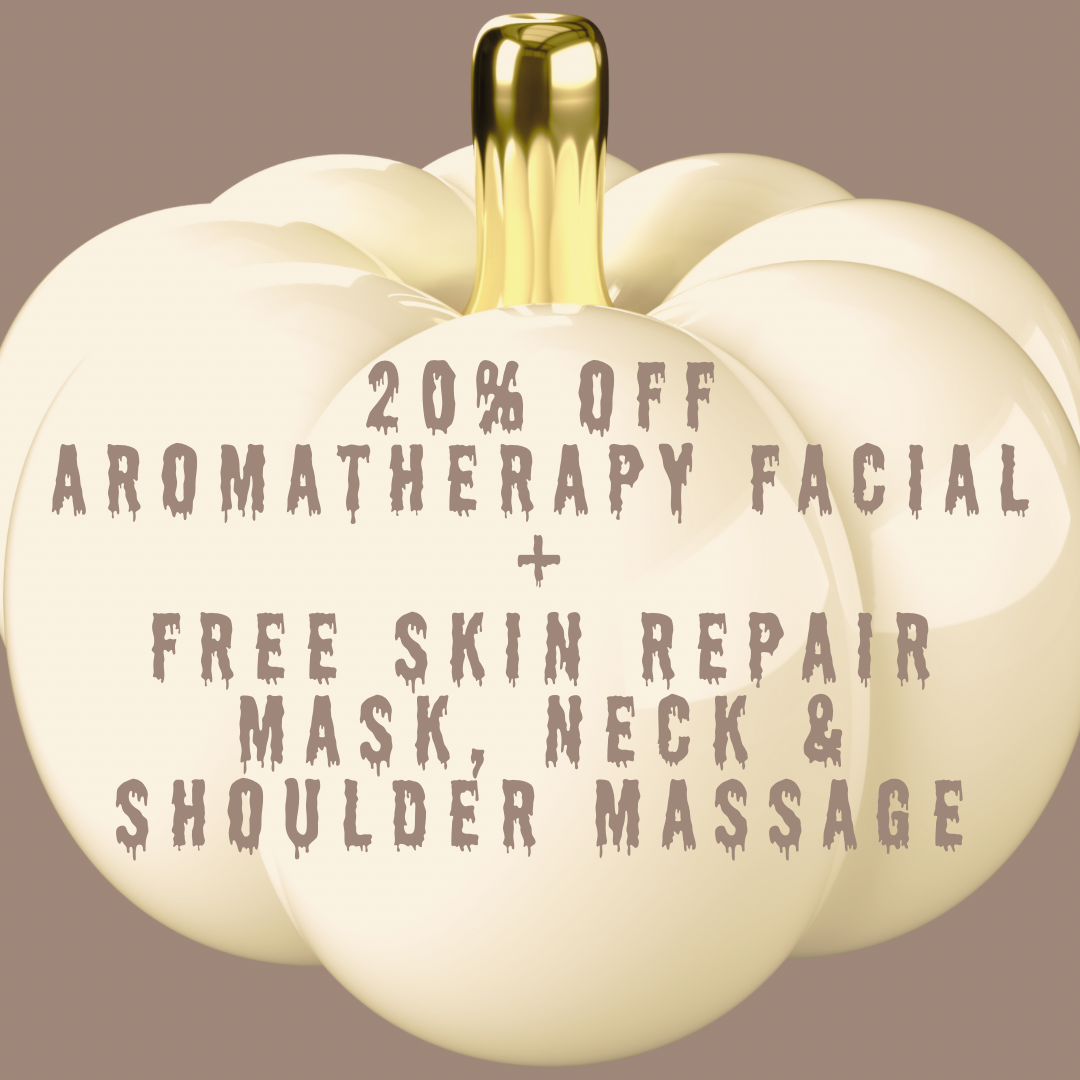 20% off aromatherapy facial + Free mask & neck/shoulder massage