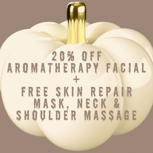 20% off aromatherapy facial + Free mask & neck/shoulder massage